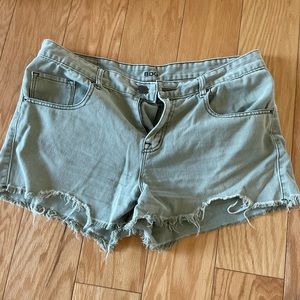 BDG sage wash jean shorts..